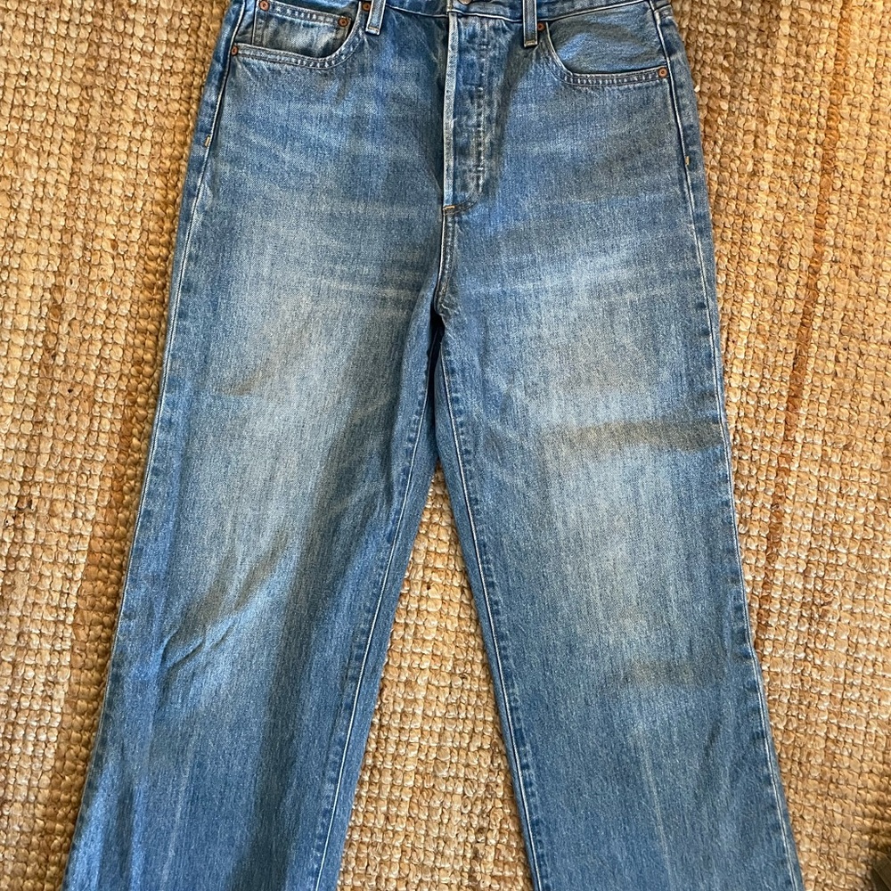 Denim Forum- The Farrah High Rise wide leg